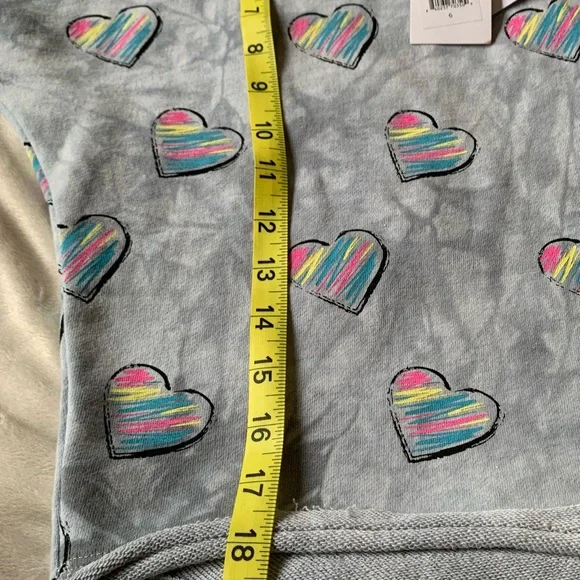 APPAMAN girls slouchy sweatshirt 80% gray cotton distressed style sweats… - Picture 12 of 14